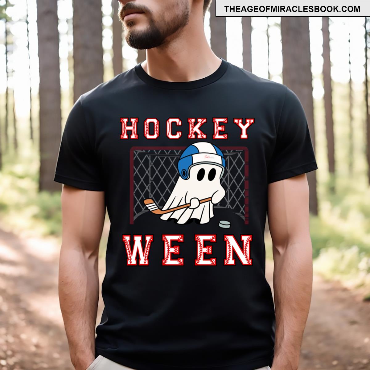 Hockey Ghost Halloween T-shirt