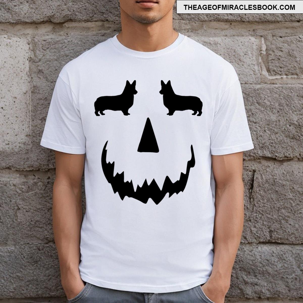 Pumpkin Corgi Halloween T-shirt