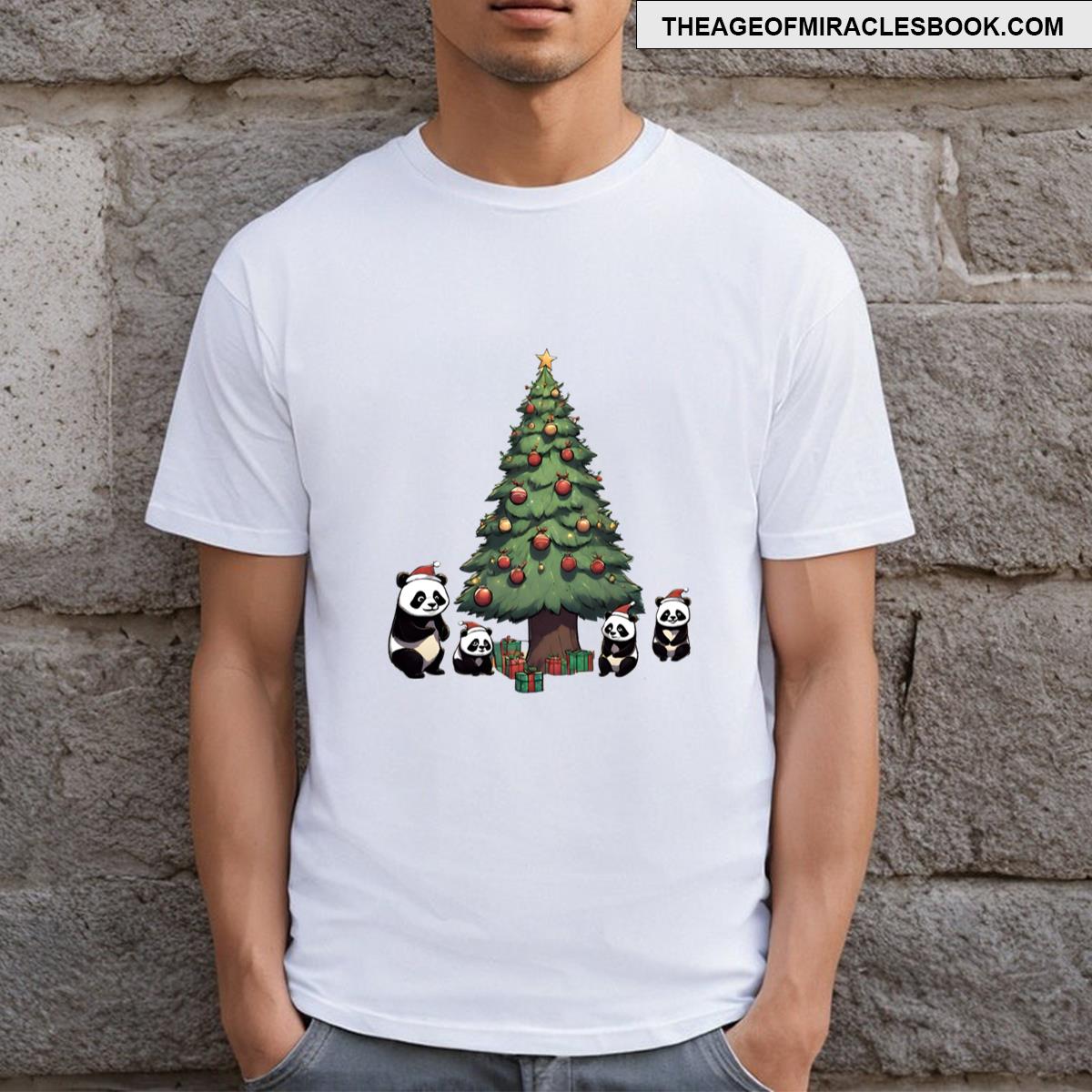 Christmas Tree Pandas T-shirt