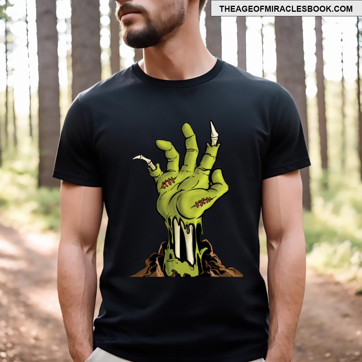Zombie Hand Cartoon T-shirt