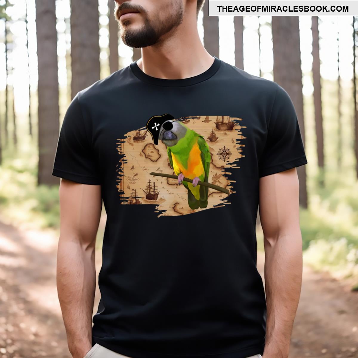Pirate Map Senegal Parrot T-shirt