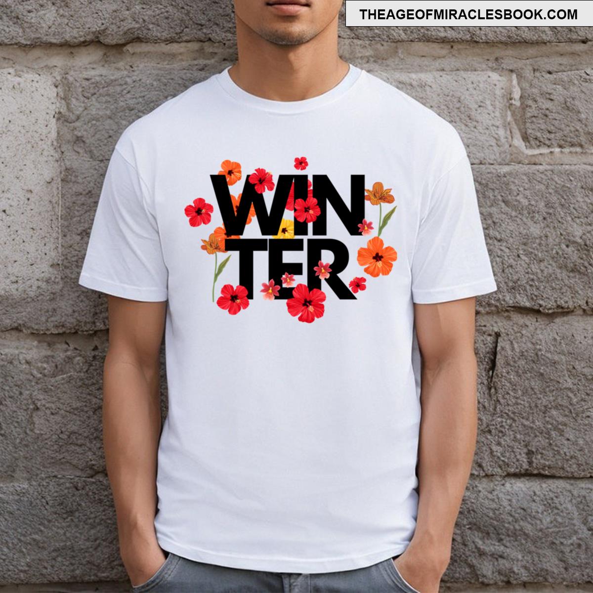 Winter Flowers T-shirt ,Long Sleeved, Tee, V-neck, Hoodie