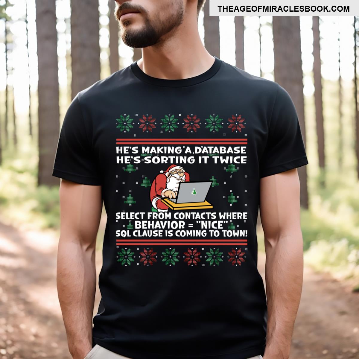 Christmas Programmer Xmas Funny Santa Programming Essential T-shirt
