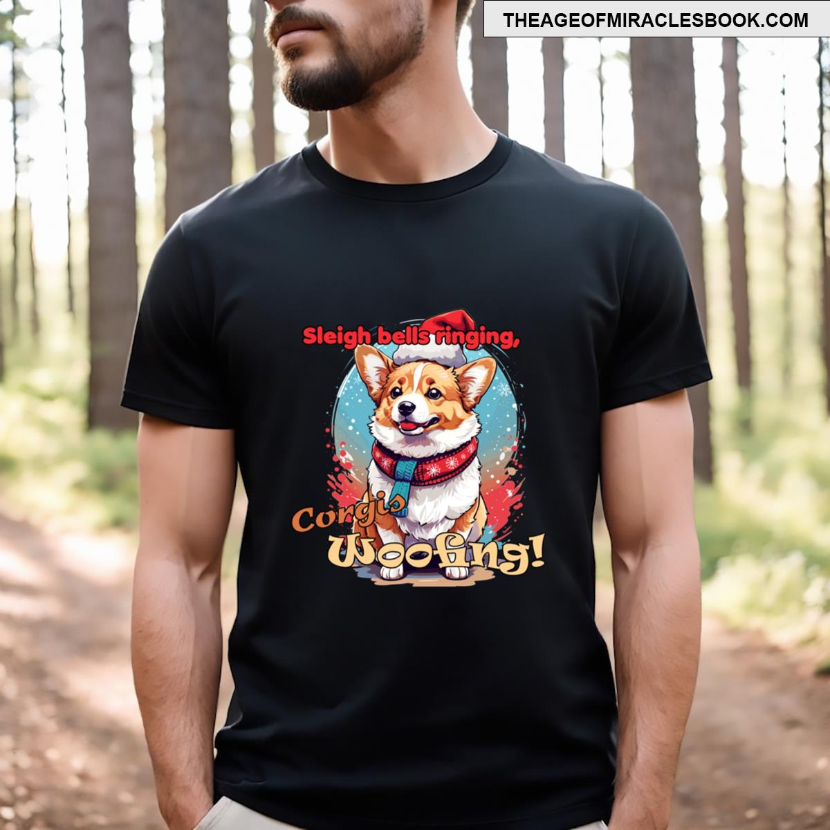 Corgi Christmas Greeting T-shirt