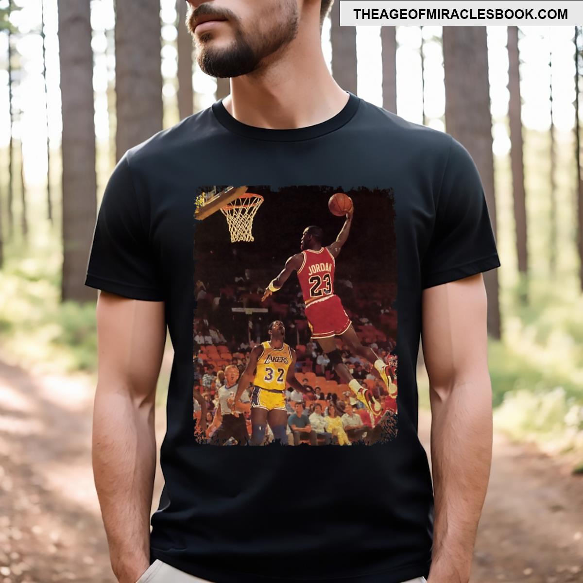 Michael Jordan Over Magic Johnson T-shirt