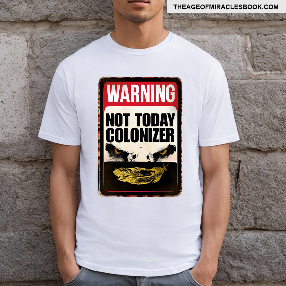 Warning Not Today Colonizer Native American Tee T-shirt