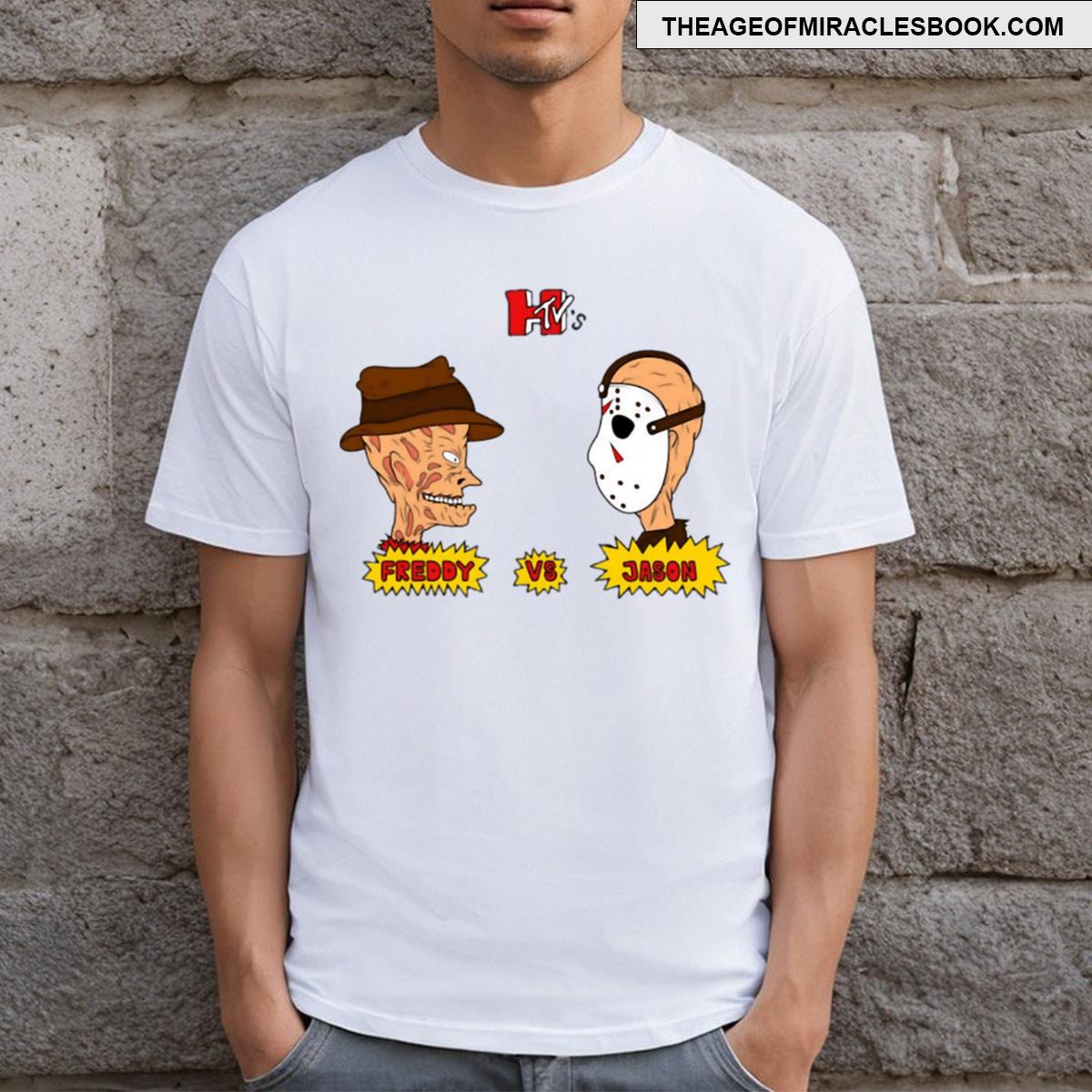 Bettle Krueger Vs Jason Cartoon T-shirt