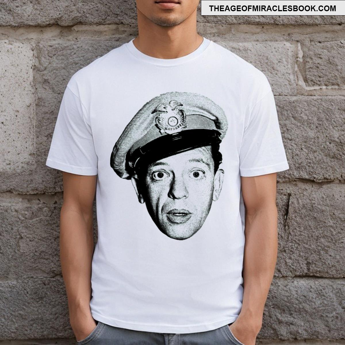 Funny Barney Fife Head T-shirt