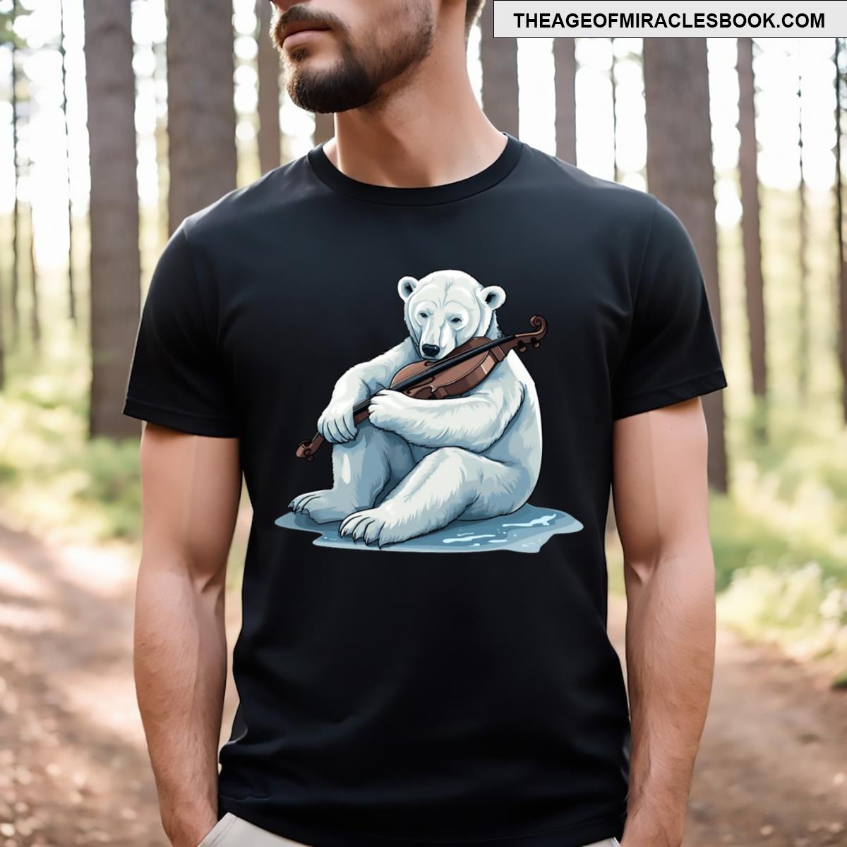 Polar Bear Playing Violin T-shirt