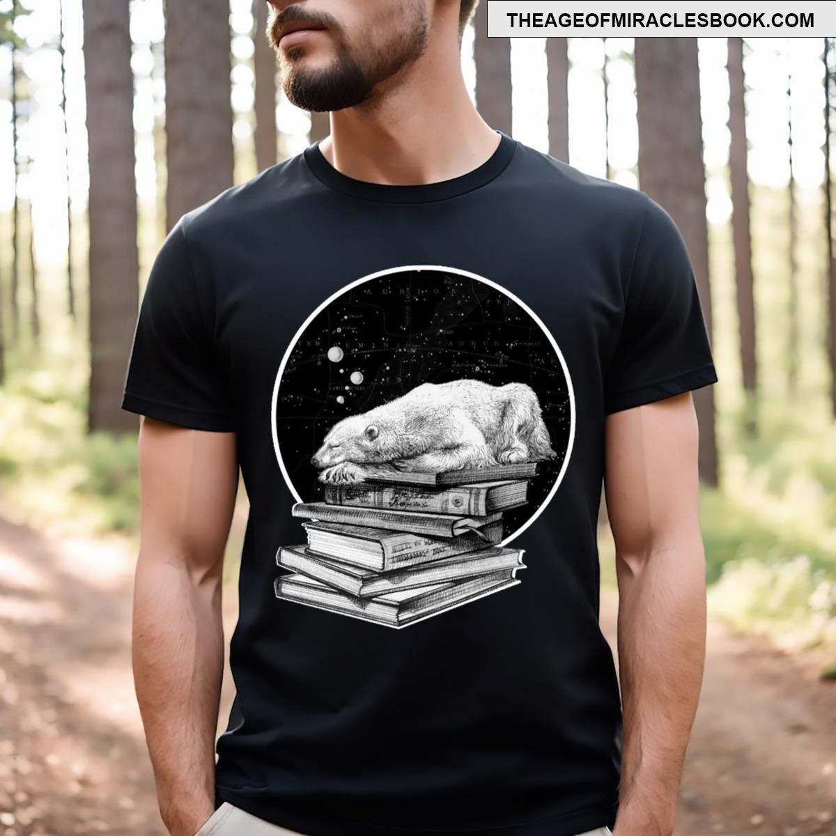Space Bear Galaxy Digital Art T-shirt