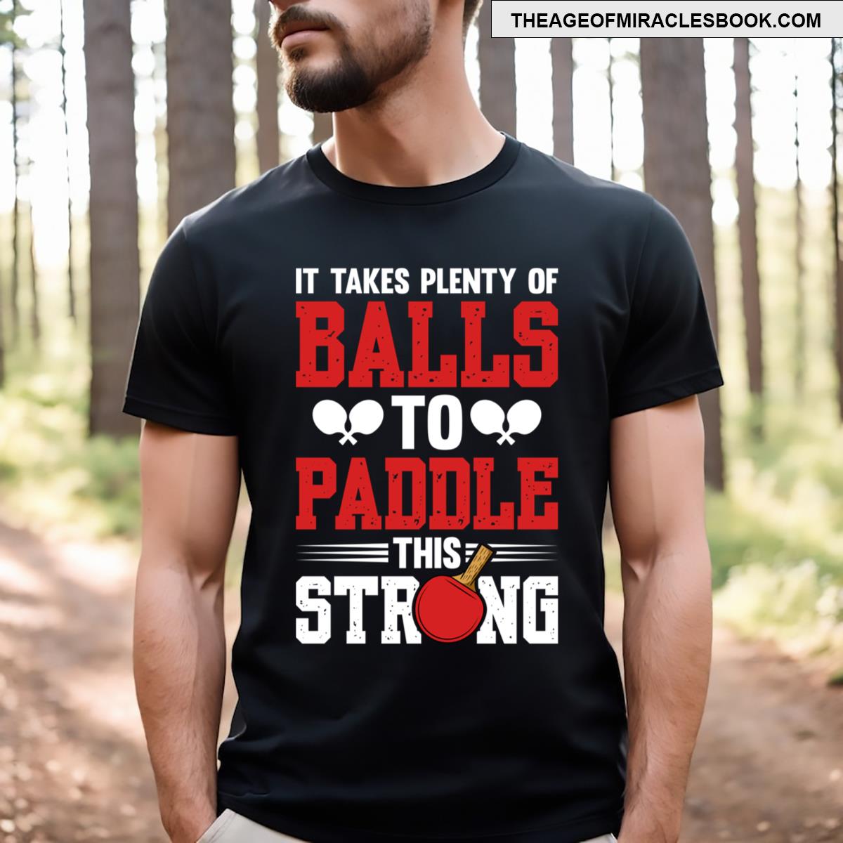 Funny Table Tennis Fitted T-shirt