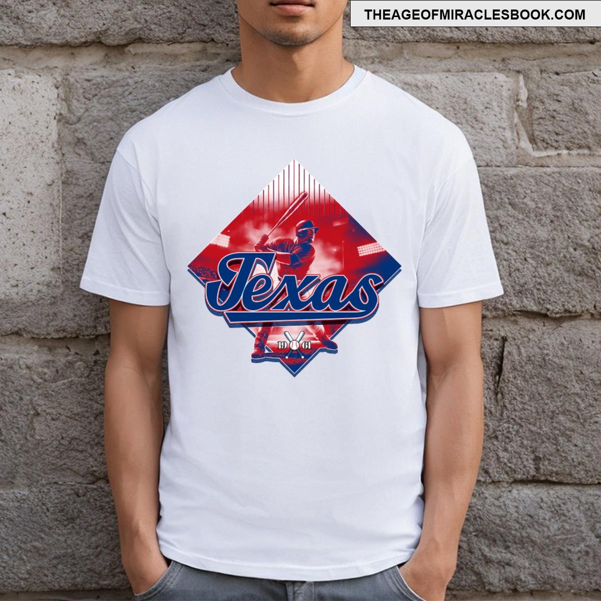 Texas Baseball Diamond Design T-shirt