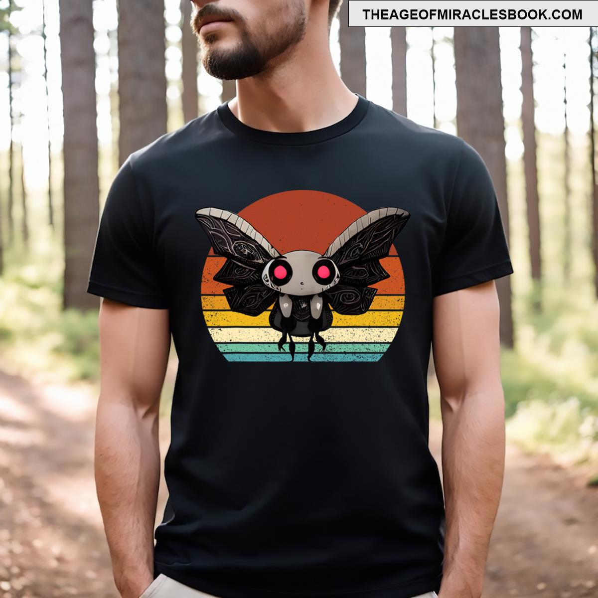 Adorable Mothman Cartoon Cute Cryptidcore Cryptcore Moths T-shirt