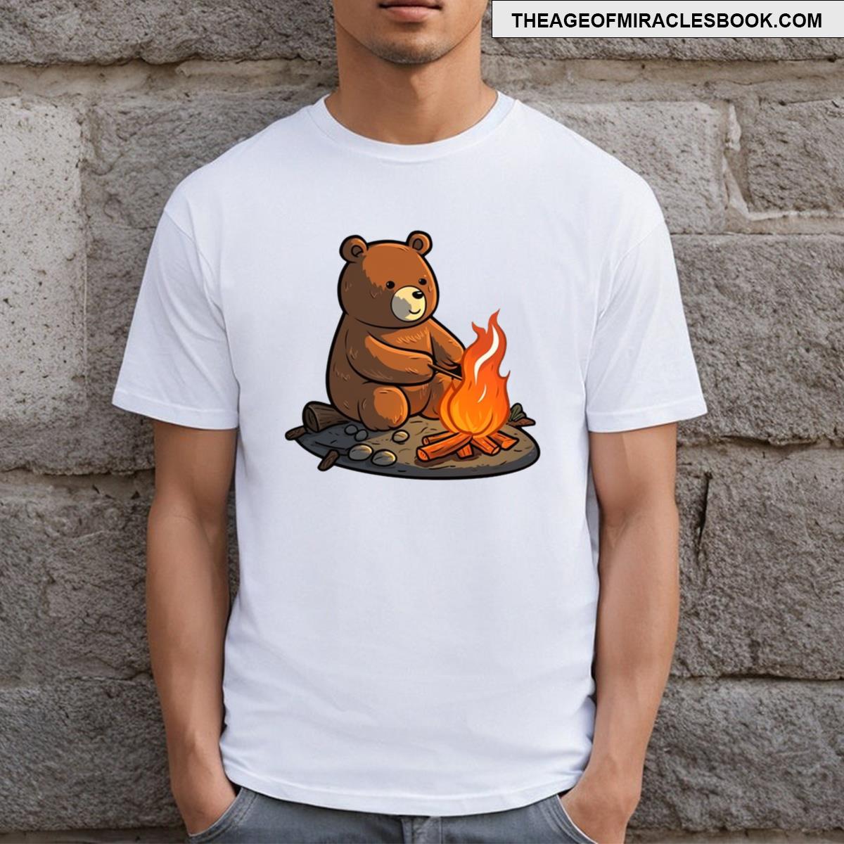 Camping Bear From The Animals Sticker Pack T-shirt