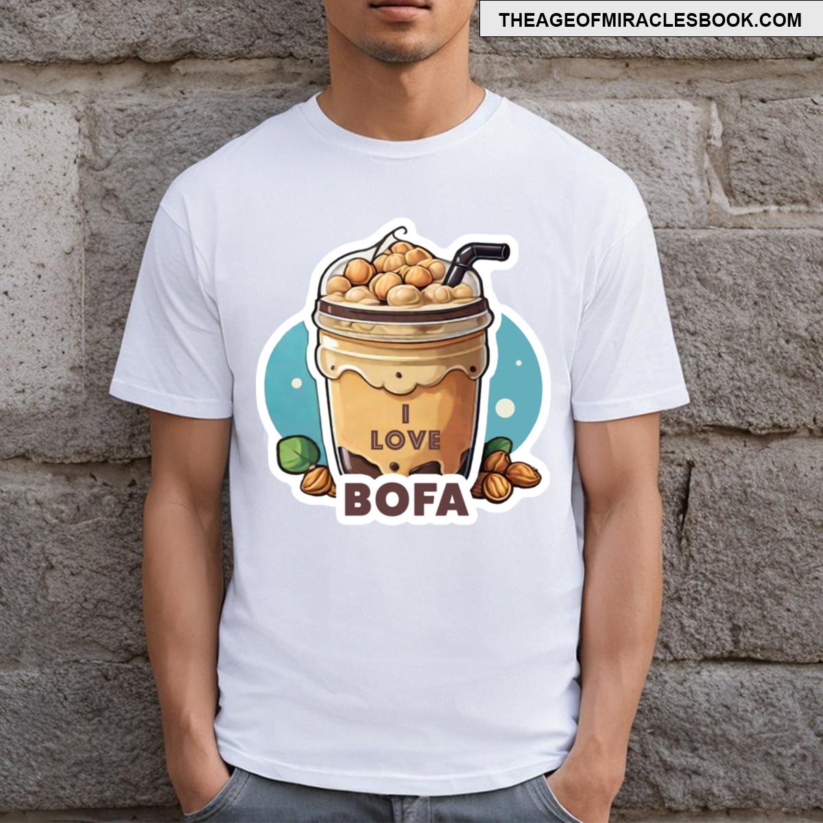Hazelnut Boba Bubble Tea Bofa Deez Nuts T-shirt
