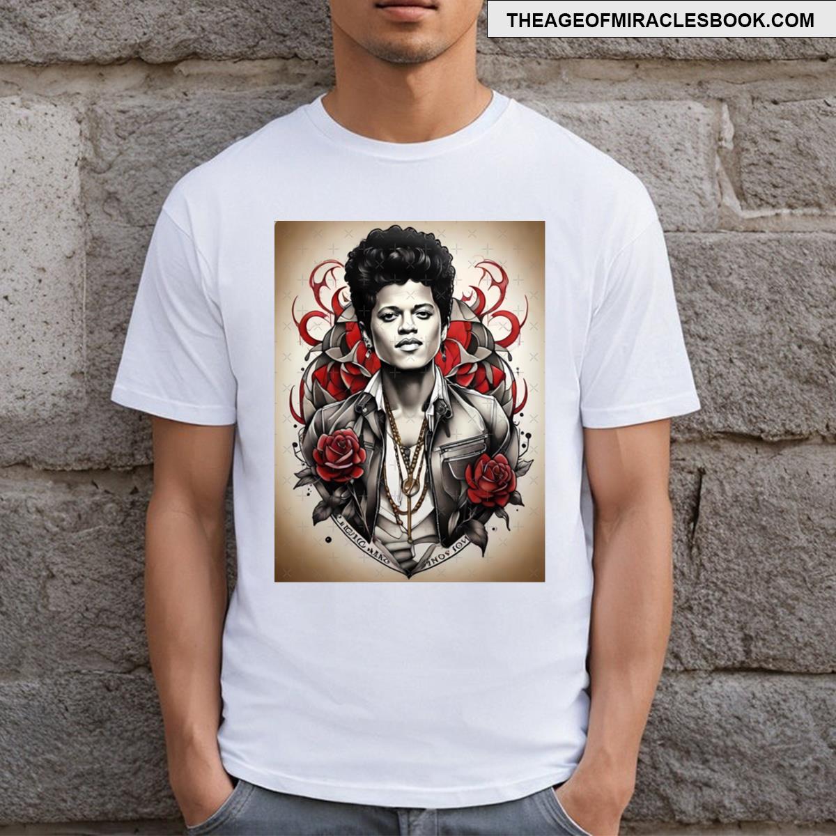 Bruno Mars Tattoo Design Back T-shirt