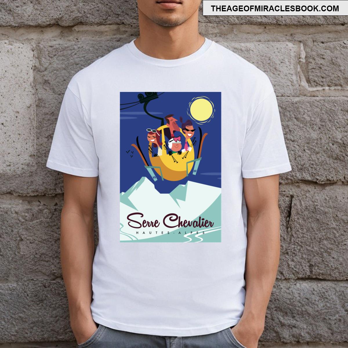Serre Chevalier Ski Poster T-shirt
