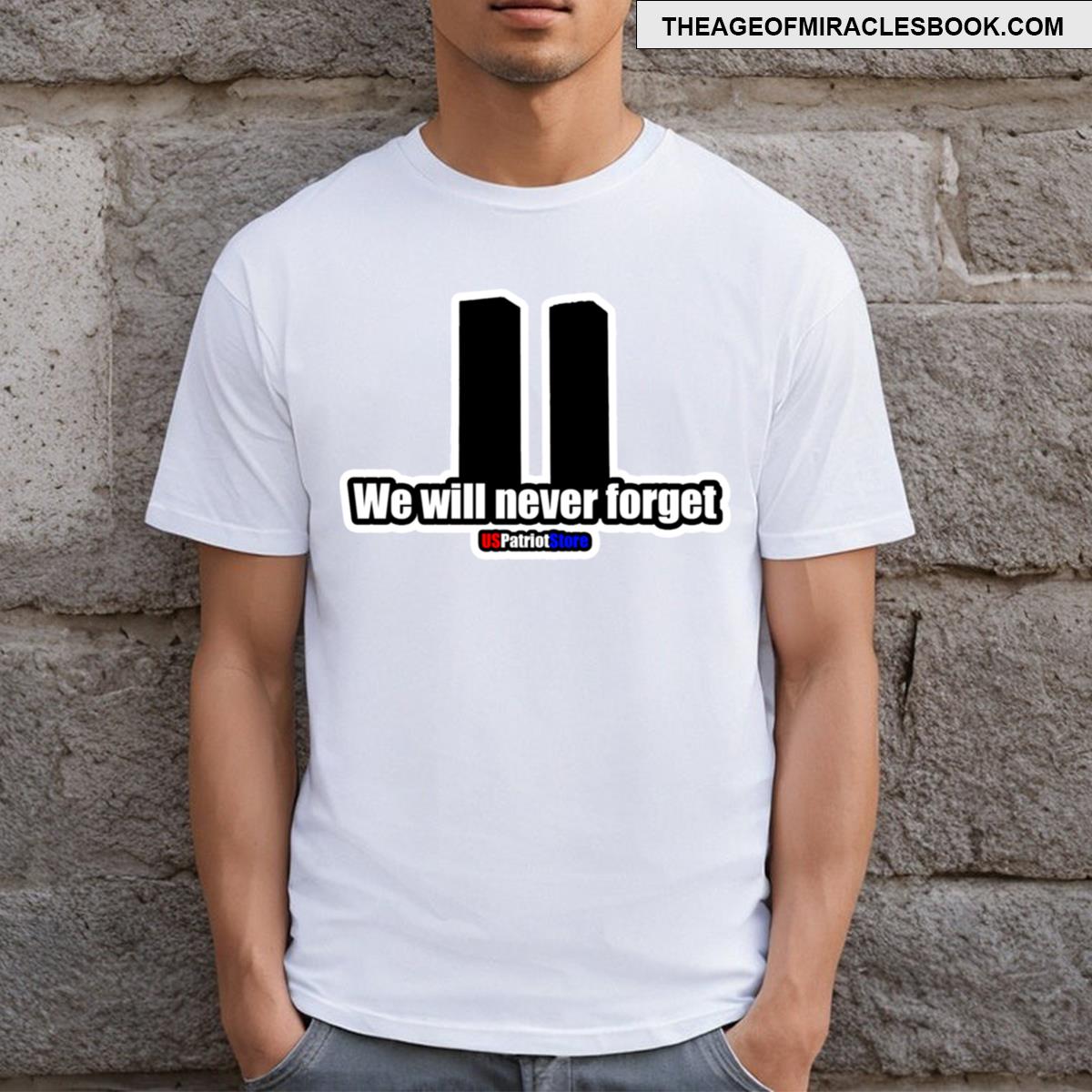Never Forget Black Design T-shirt