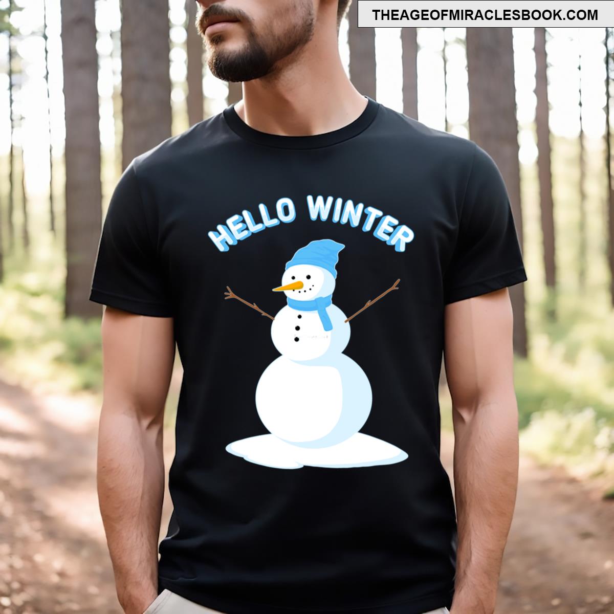 Hello Winter With Happy Snowman Essential T-shirt