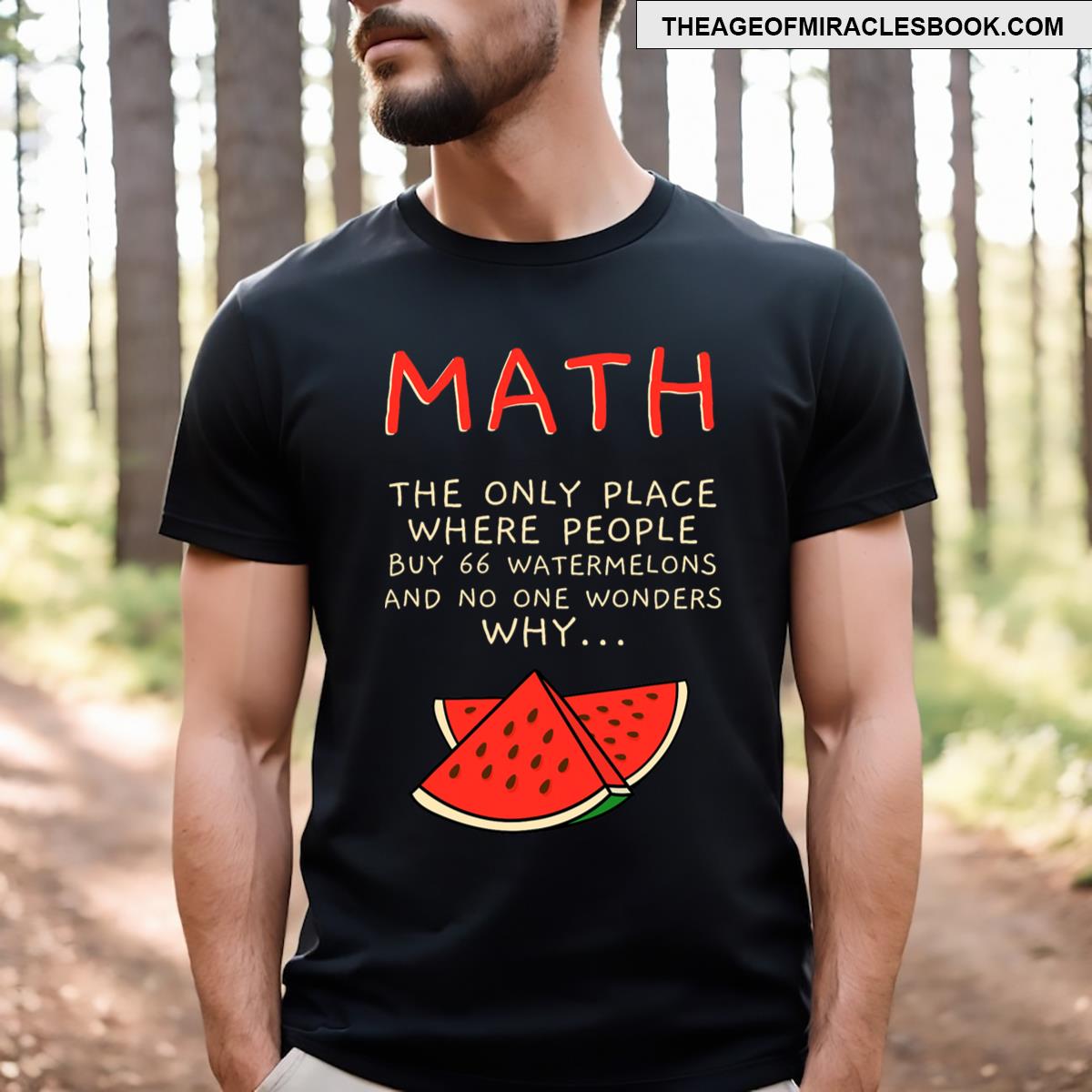 Math And Watermelons Mathematics Calculation Numbers T-shirt