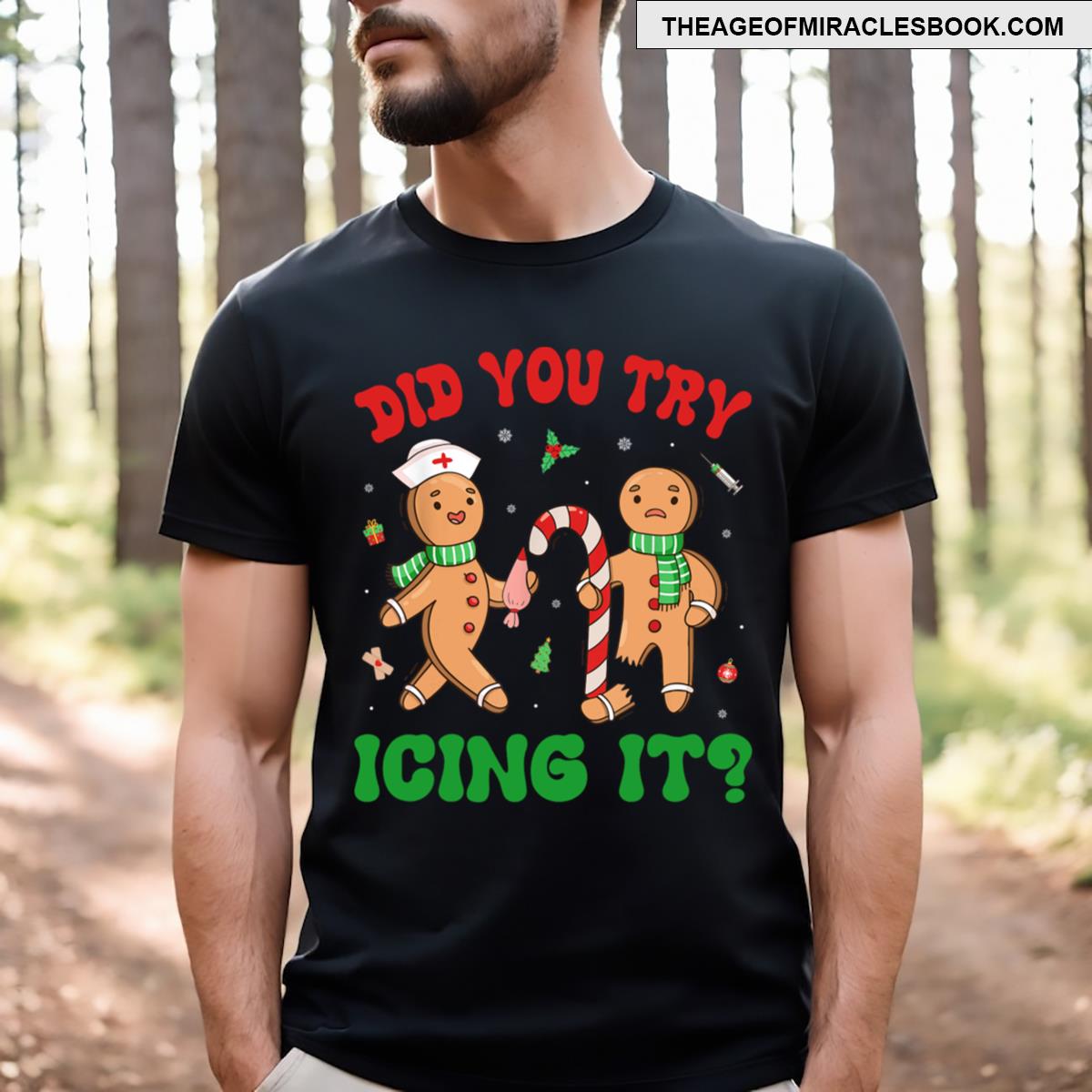 Christmas Gingerbread Nurse Squad T-shirt