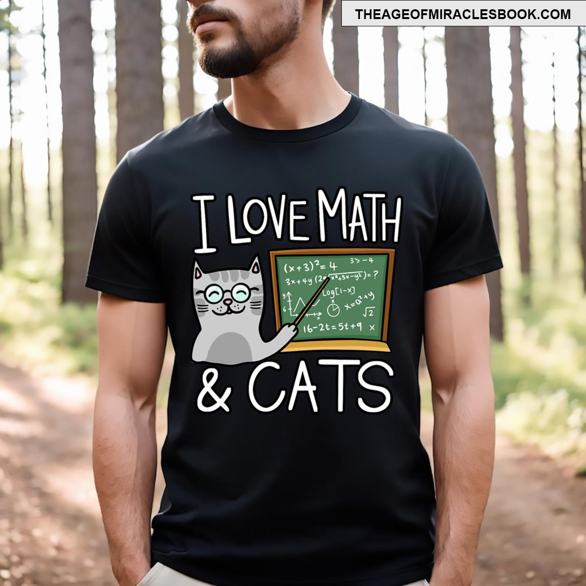 Funny Cat Lover Math And Cat Funny Math Lover T-shirt