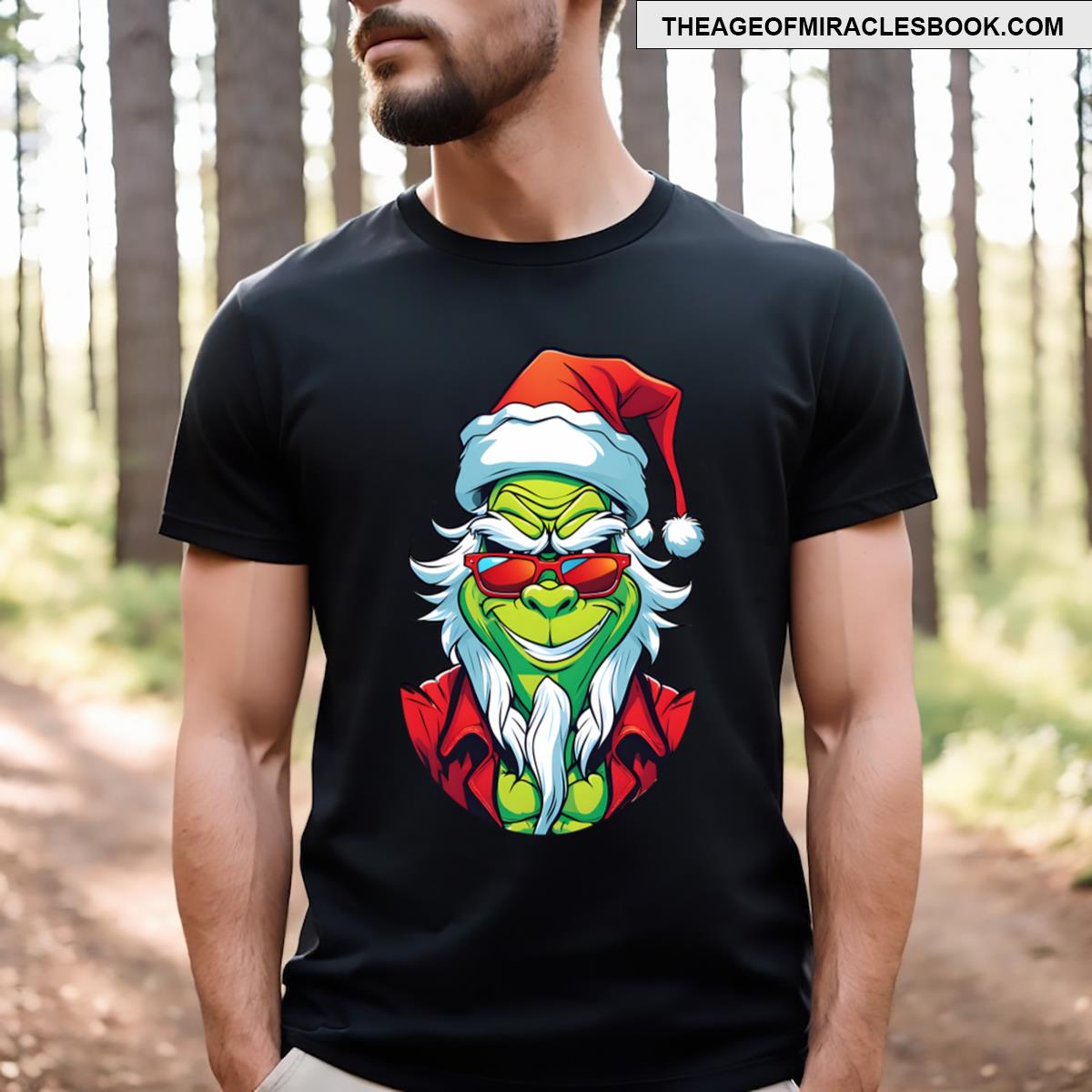Smiling Santa Grinch T-shirt