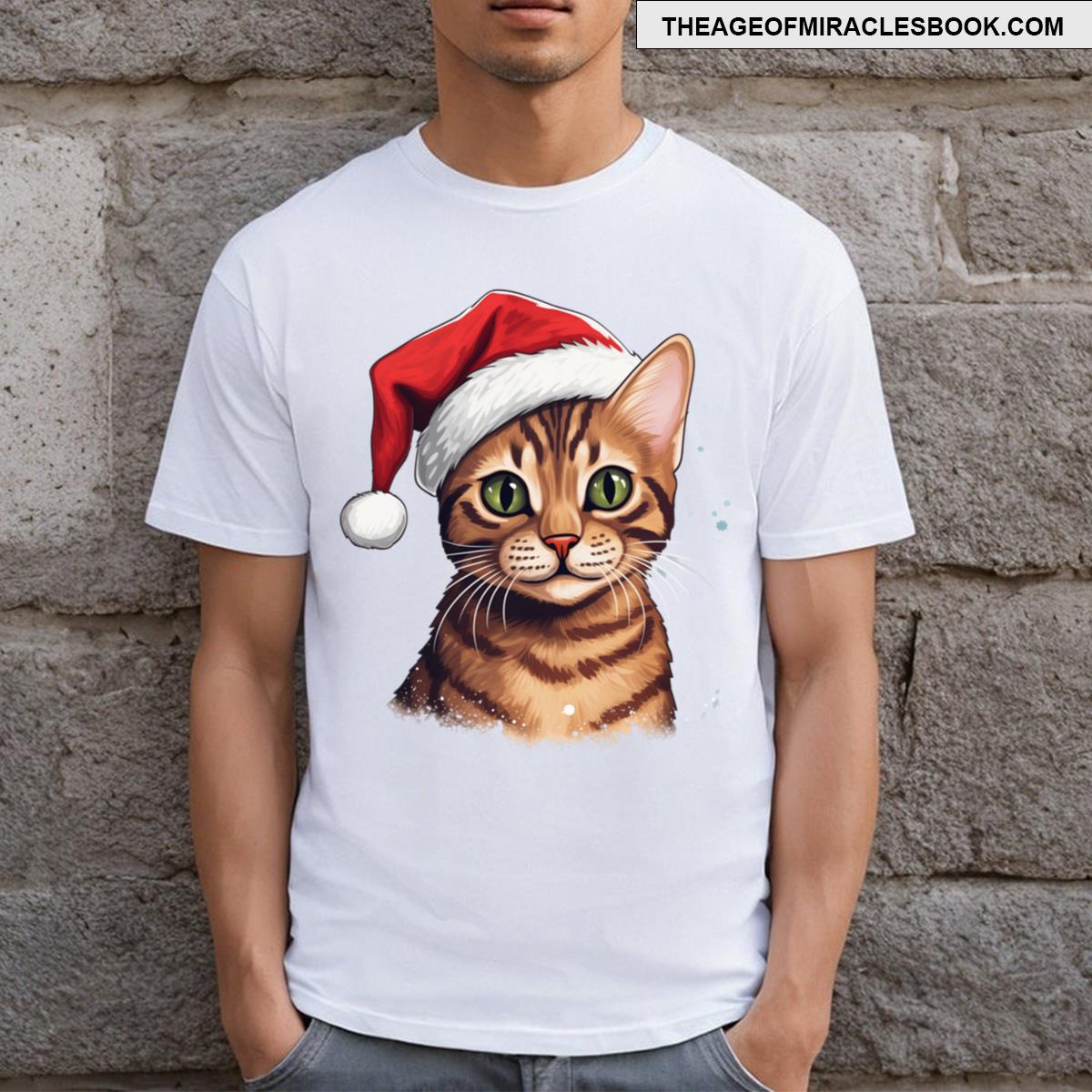 A Festive Bengal Cat T-shirt