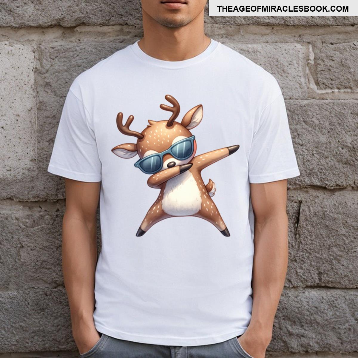 Christmas Reindeer Dabbing Dance T-shirt