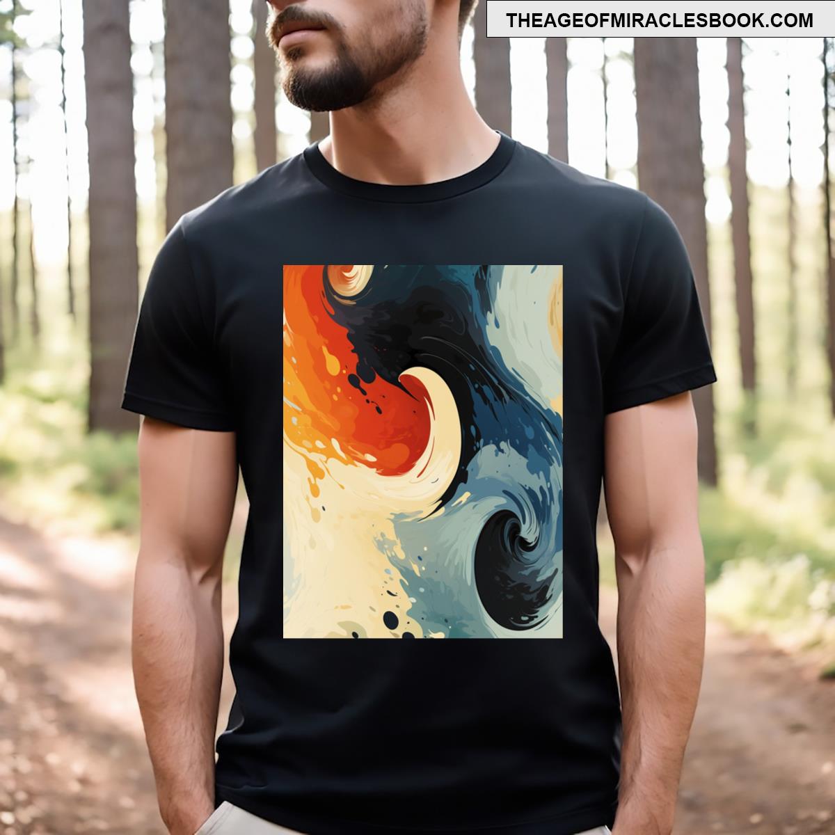 Colorful Waves Graphic T-shirt