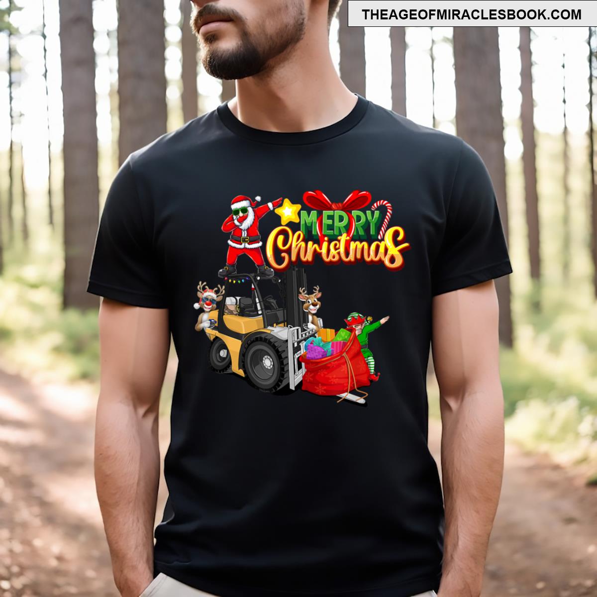 Forklift Santa T-shirt