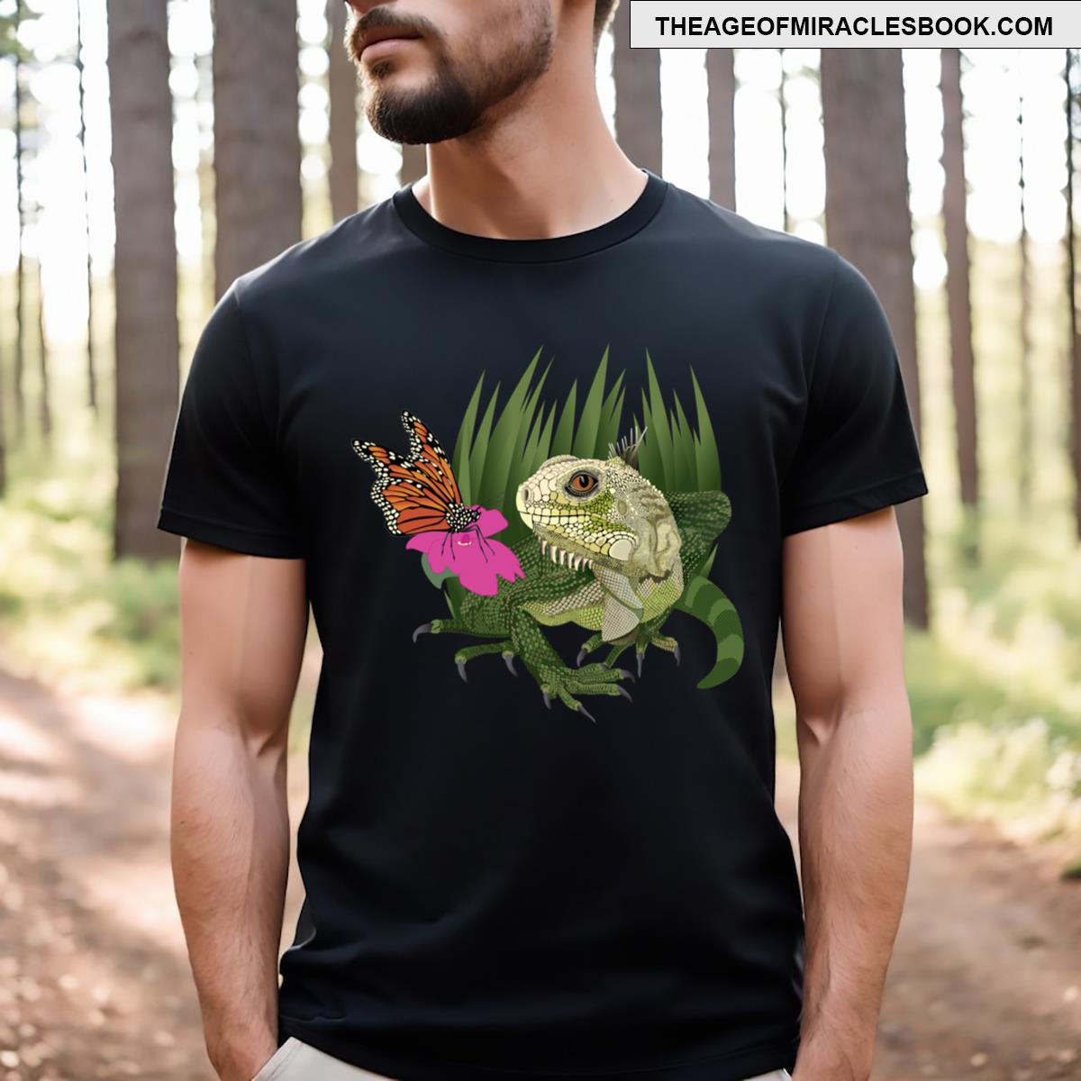 Iguana Butterfly Meet T-shirt