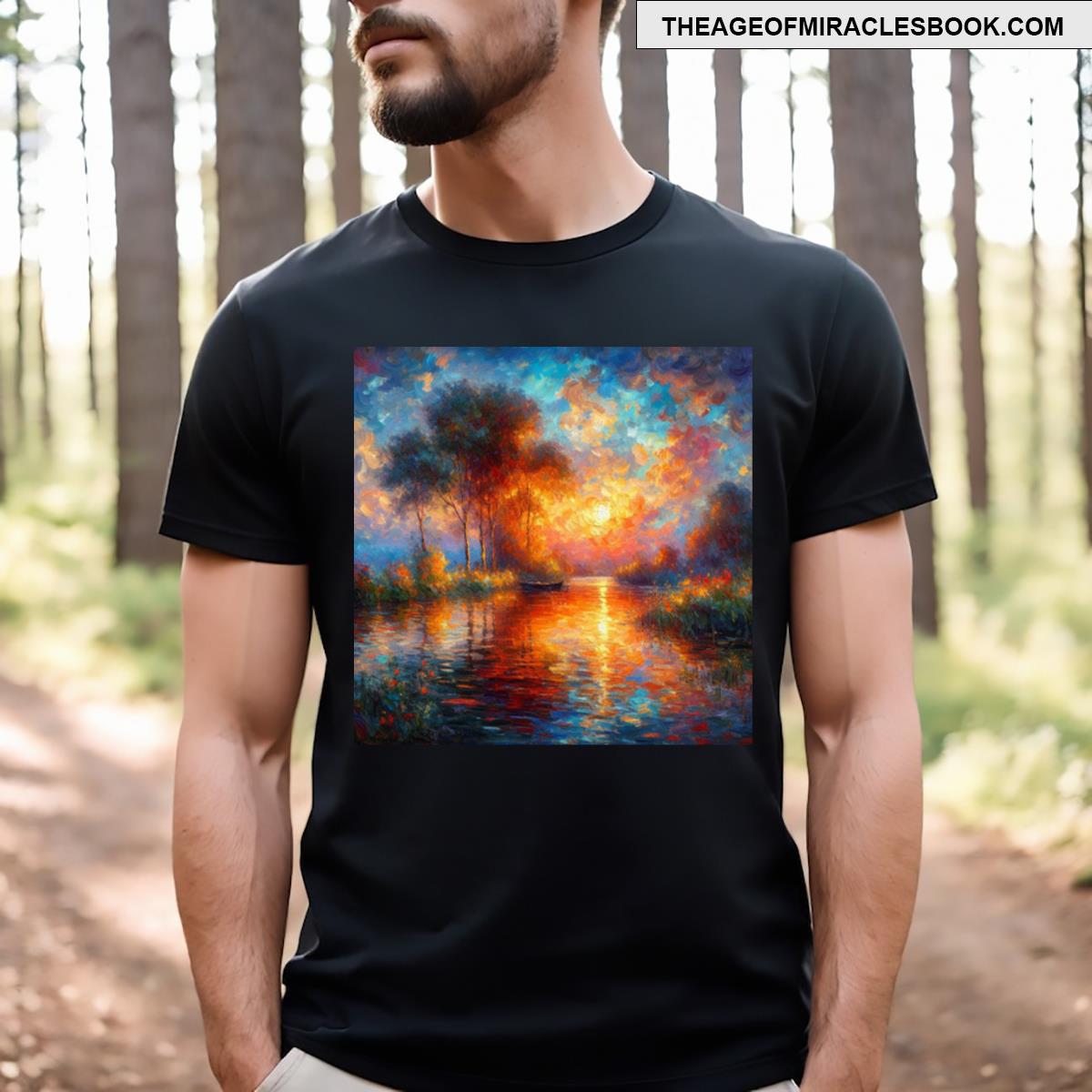 Sunset Over A Lake T-shirt