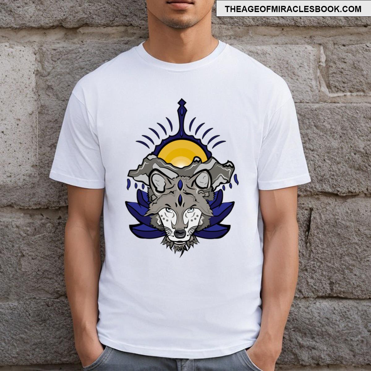 Big Blue Wolf Scoop T-shirt