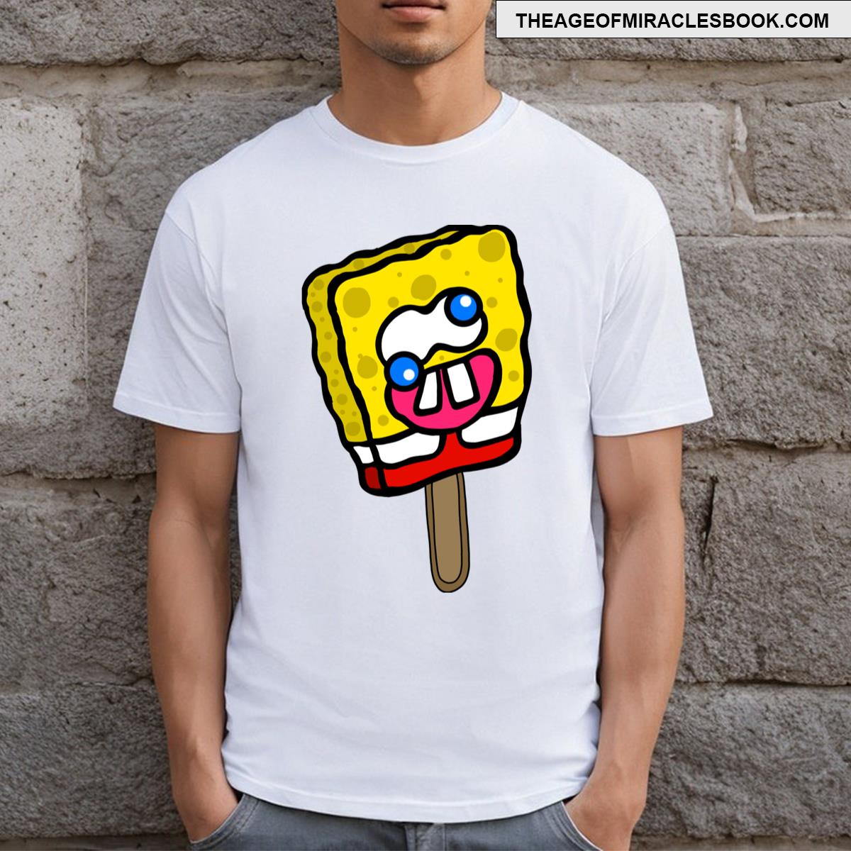 Cute Cartoon Sponge Popsicle T-shirt