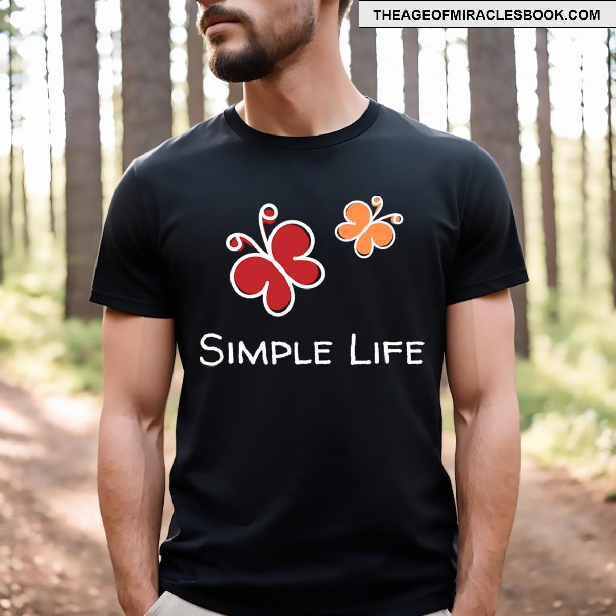 Simple Life Abstract Butterflies T-shirt