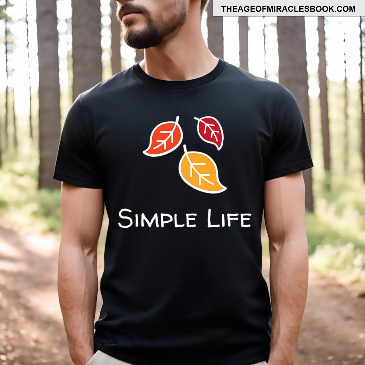 Simple Life Autumn Leaves T-shirt