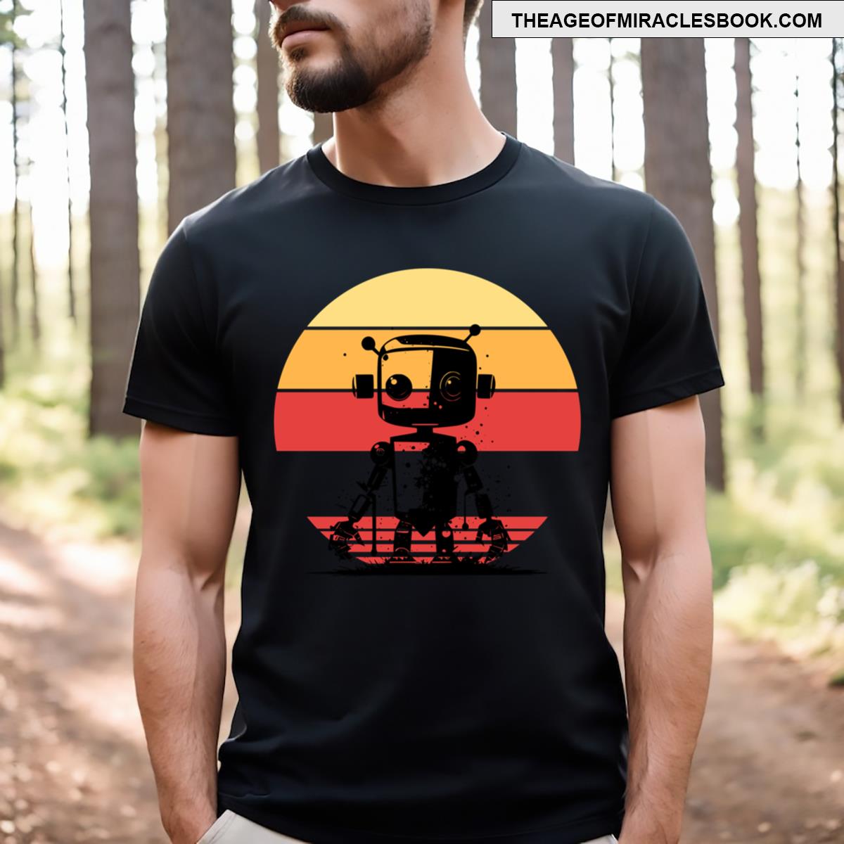 Vintage Robot Sunset T-shirt
