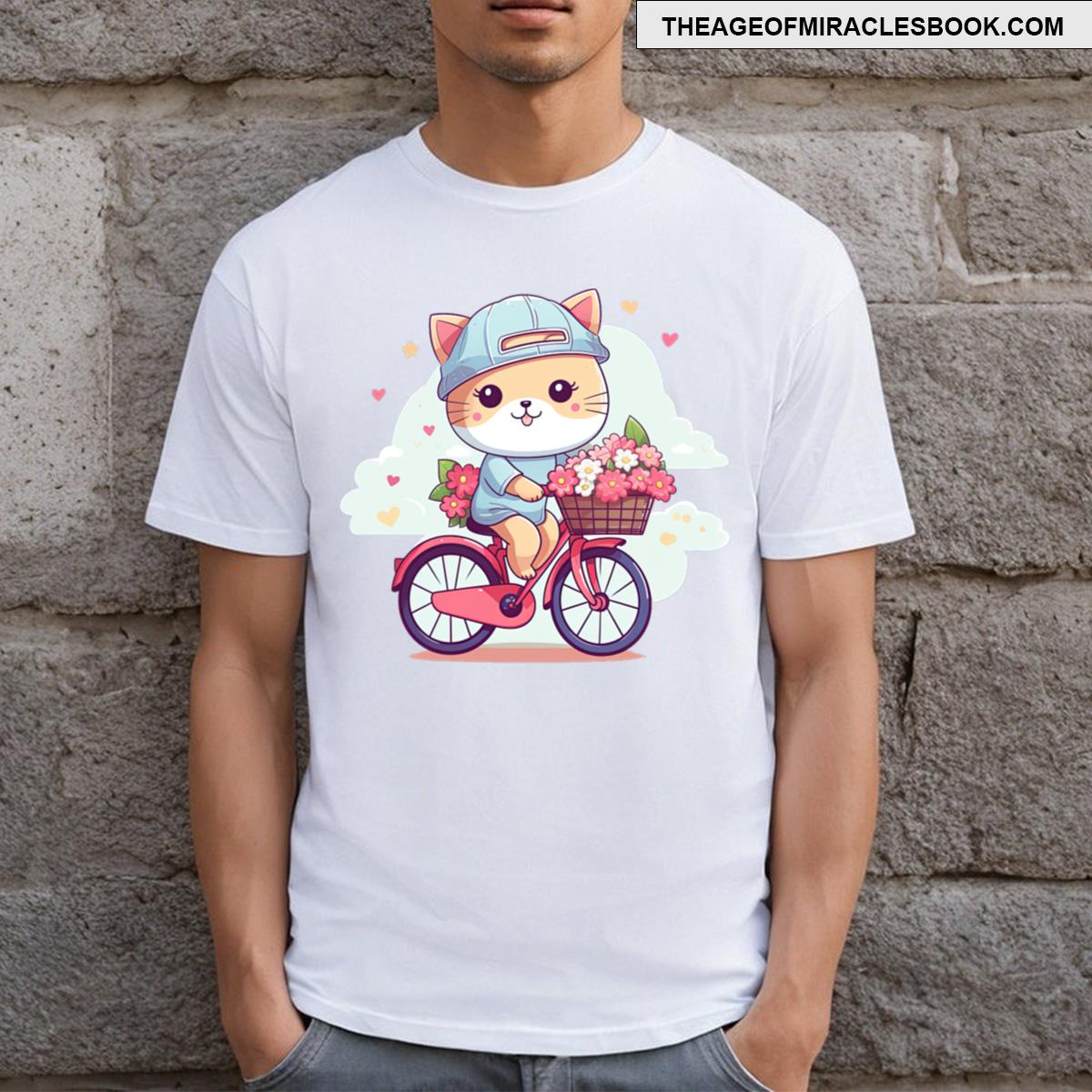 Cat Riding Bicycle T-shirt