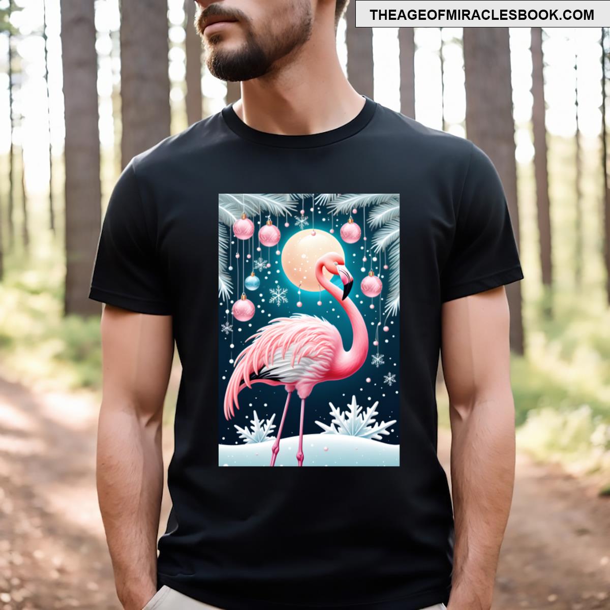 Christmas Flamingo T-shirt