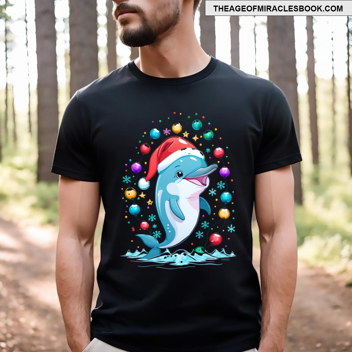 Dolphin Christmas Lights T-shirt