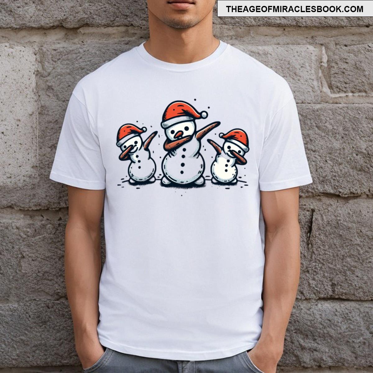 Three Dabbing Snowmen T-shirt