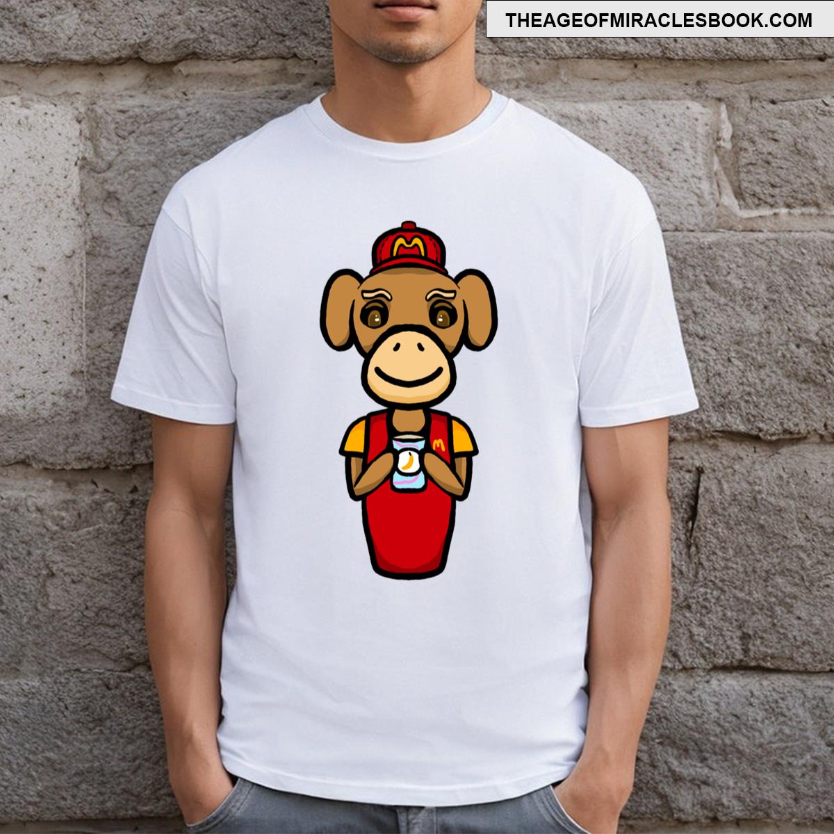 Monkey Fast Food Worker T-shirt