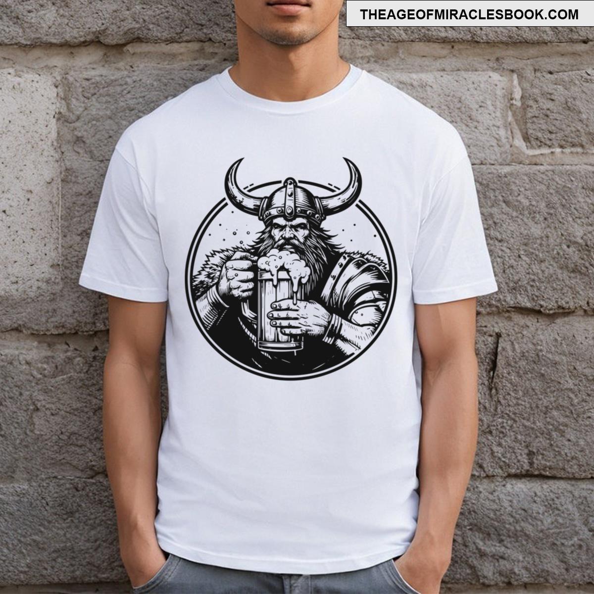 Viking Drinking Beer T-shirt