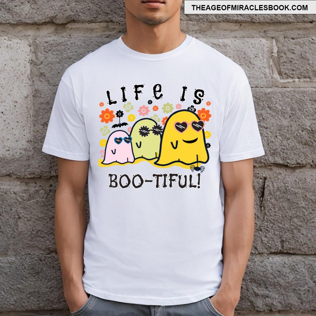 Funny Kawaii Ghosts Life Is Bootiful T-shirt