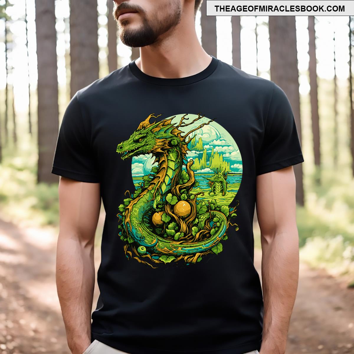 Green Wood Dragon T-shirt
