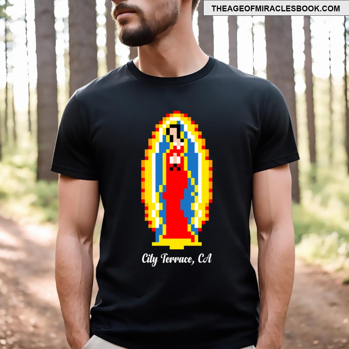 Pixel Guadalupe White Text Essential T-shirt