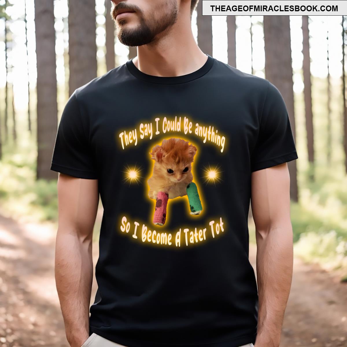 Tater Tot Cat Funny Meme T-shirt