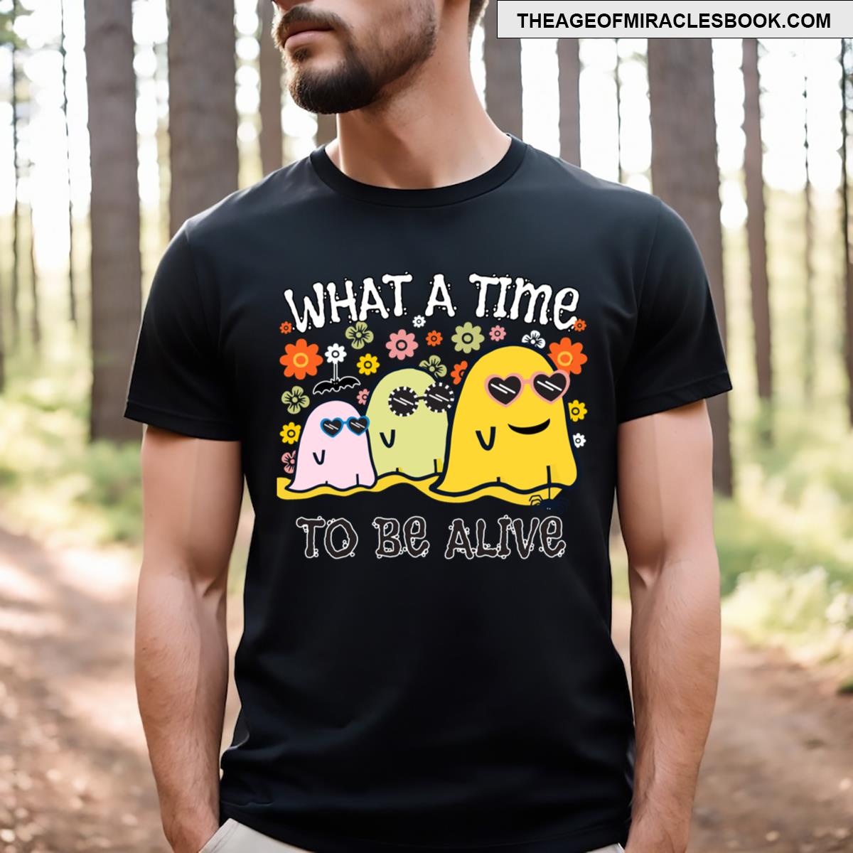 What A Time To Be Alive Funny Retro Ghost Active T-shirt
