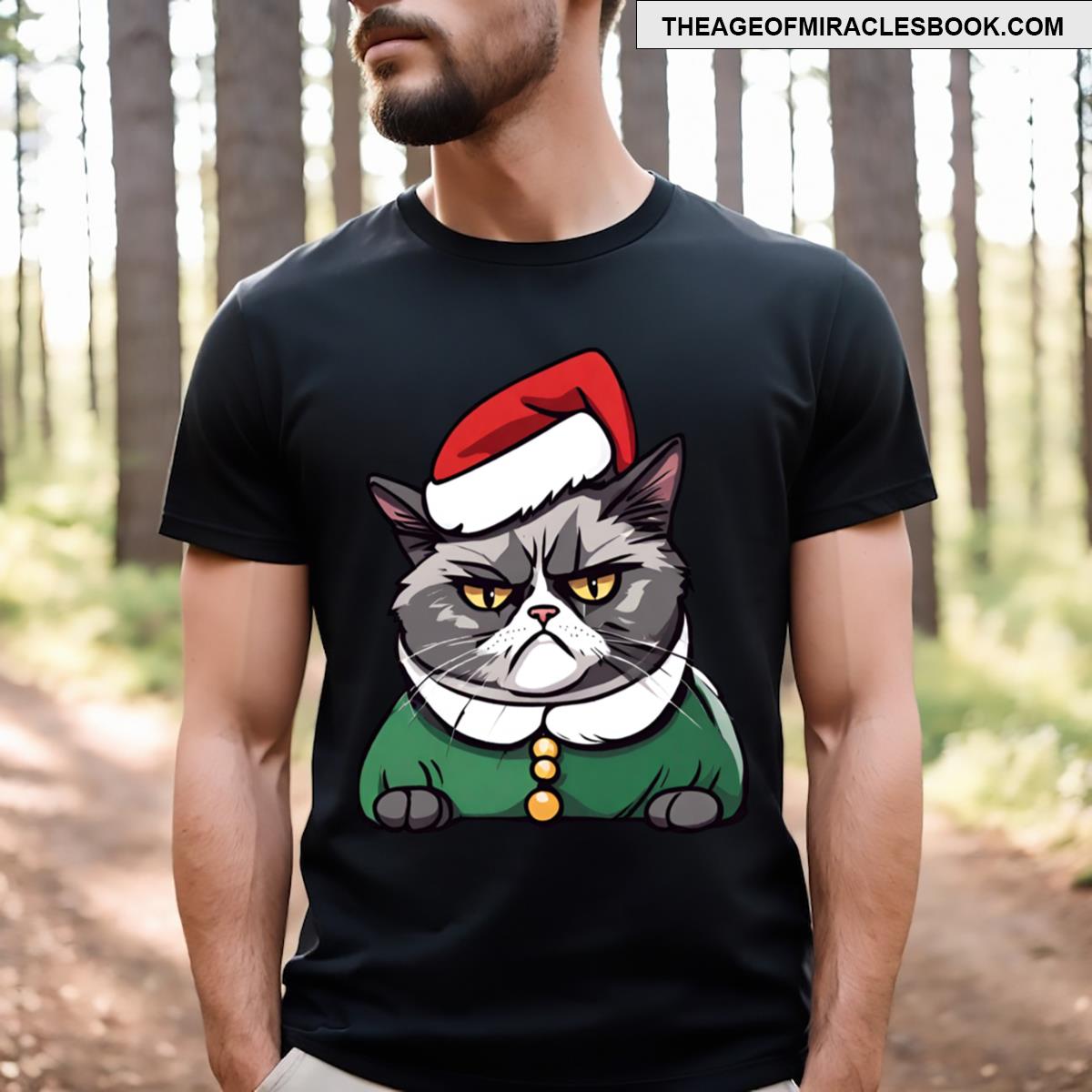 Grumpy Christmas Cat T-shirt